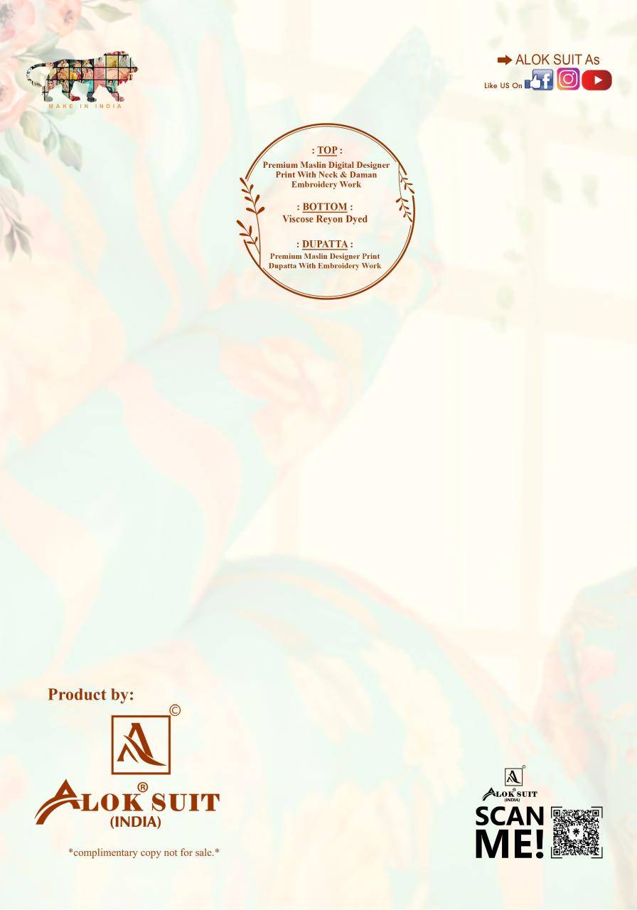 Alok suit fariha-4 Wholesale Dress materials market in mumbai